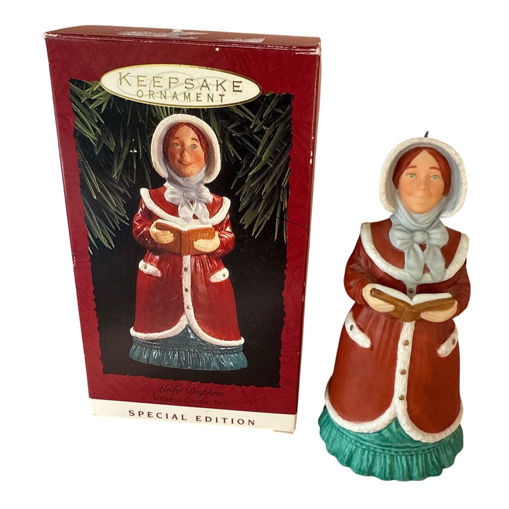 Hallmark Keepsake Ornament Lady Daphne‎ Dickens Caroler 1993 Special Edition